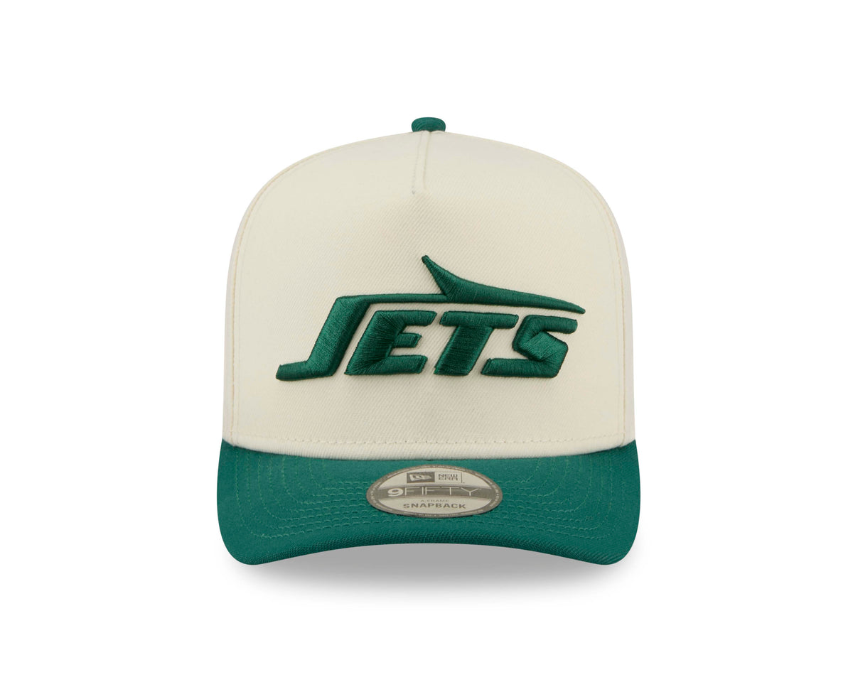 NFL New York Jets New Era Rear Hit 9FIFTY A-Frame Snapback Hat- Cream