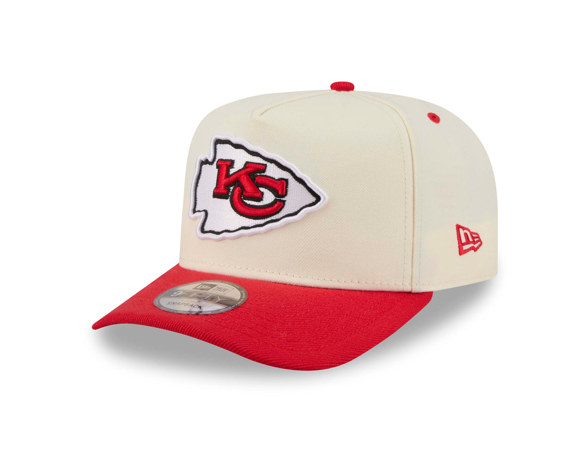 NFL Kansas City Chiefs New Era Rear Hit 9FIFTY A-Frame Snapback Hat- Cream