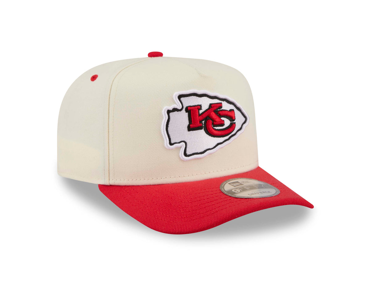 NFL Kansas City Chiefs New Era Rear Hit 9FIFTY A-Frame Snapback Hat- Cream