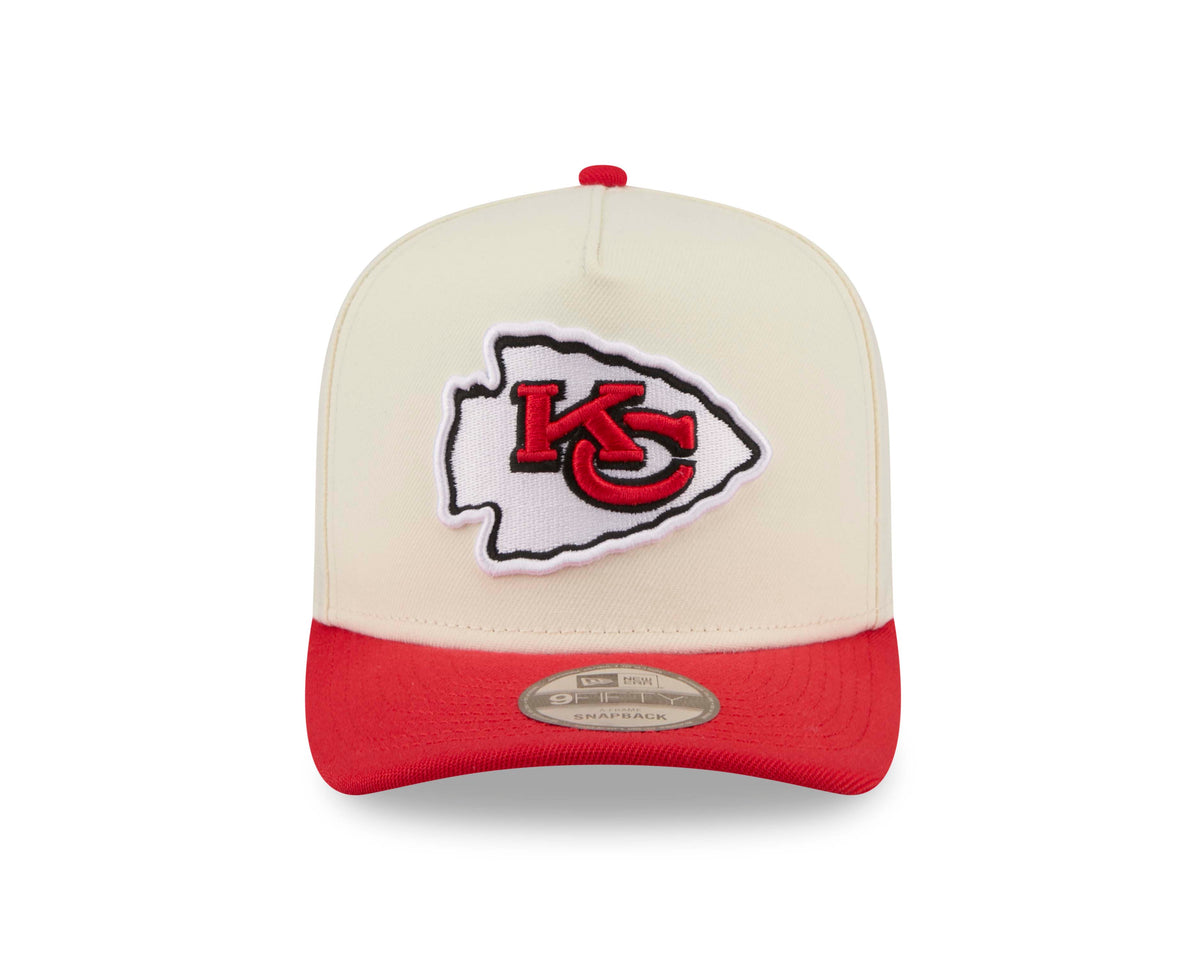 NFL Kansas City Chiefs New Era Rear Hit 9FIFTY A-Frame Snapback Hat- Cream