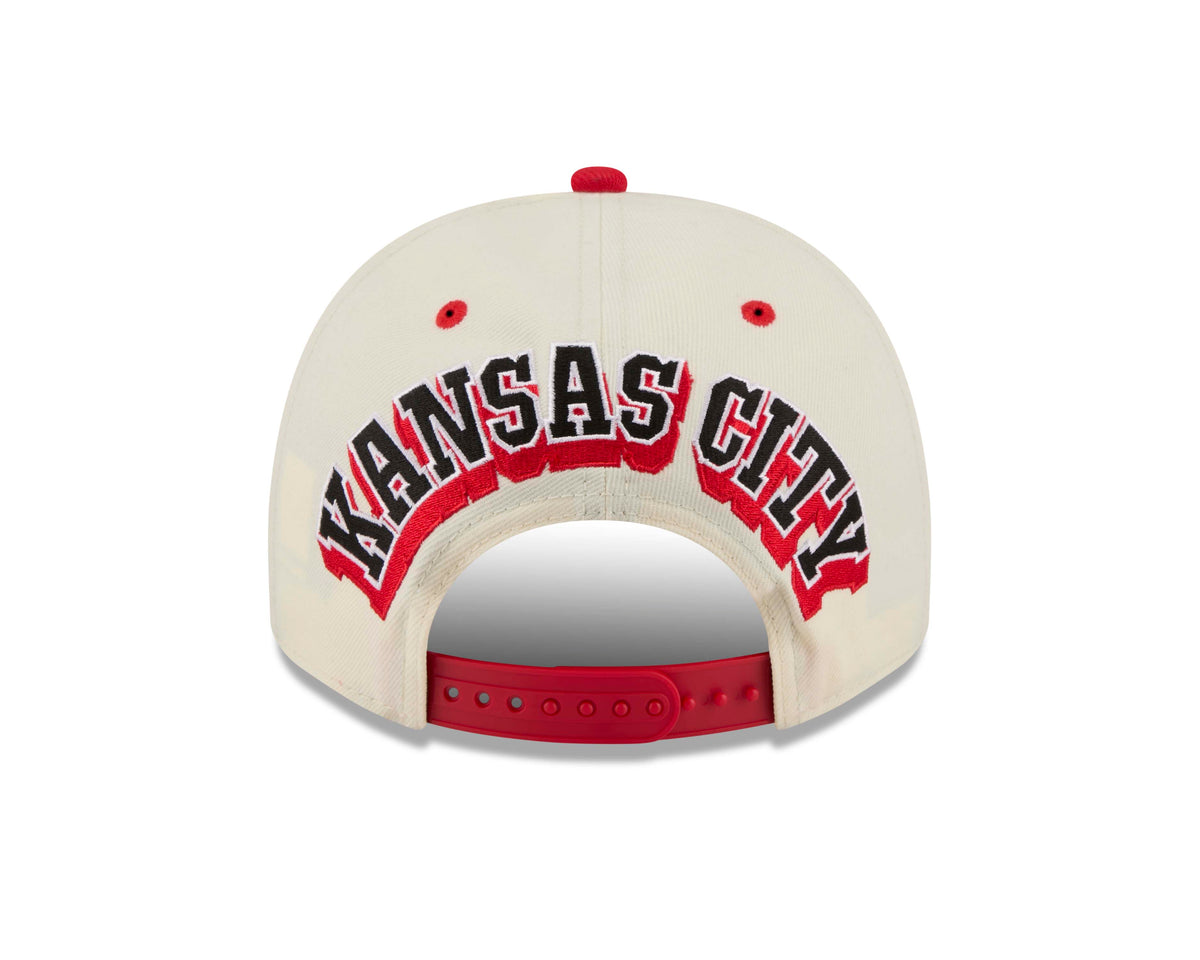 NFL Kansas City Chiefs New Era Rear Hit 9FIFTY A-Frame Snapback Hat- Cream