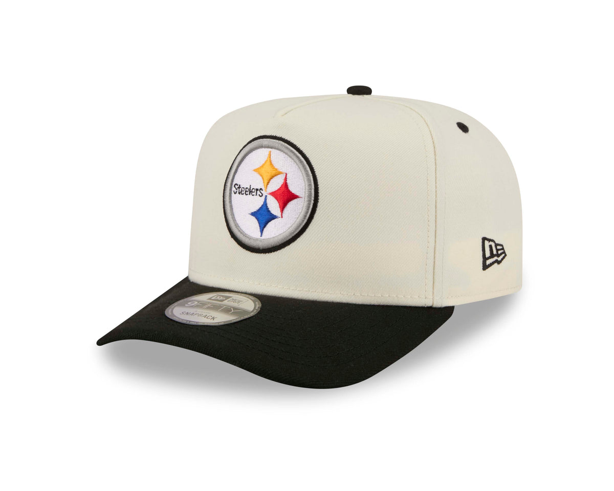 NFL Pittsburgh Steelers New Era Rear Hit 9FIFTY A-Frame Snapback Hat- Cream