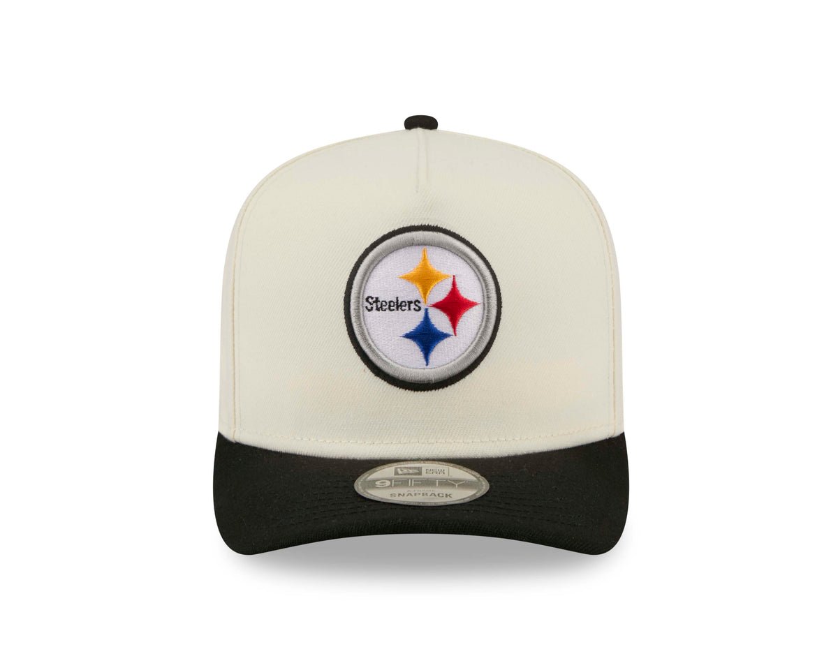 NFL Pittsburgh Steelers New Era Rear Hit 9FIFTY A-Frame Snapback Hat- Cream