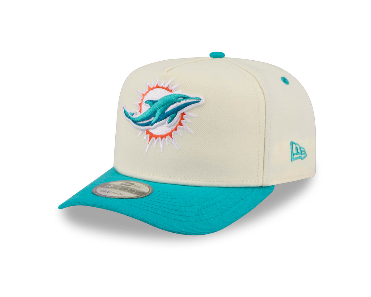 NFL Miami Dolphins New Era Rear Hit 9FIFTY A-Frame Snapback Hat- Cream