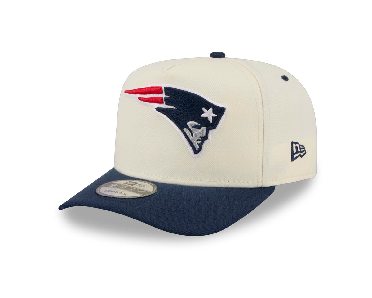 NFL New England Patriots New Era Rear Hit 9FIFTY A-Frame Snapback Hat- Cream