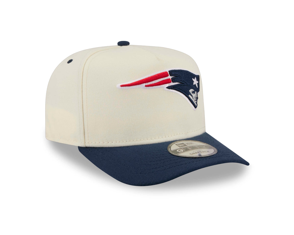NFL New England Patriots New Era Rear Hit 9FIFTY A-Frame Snapback Hat- Cream