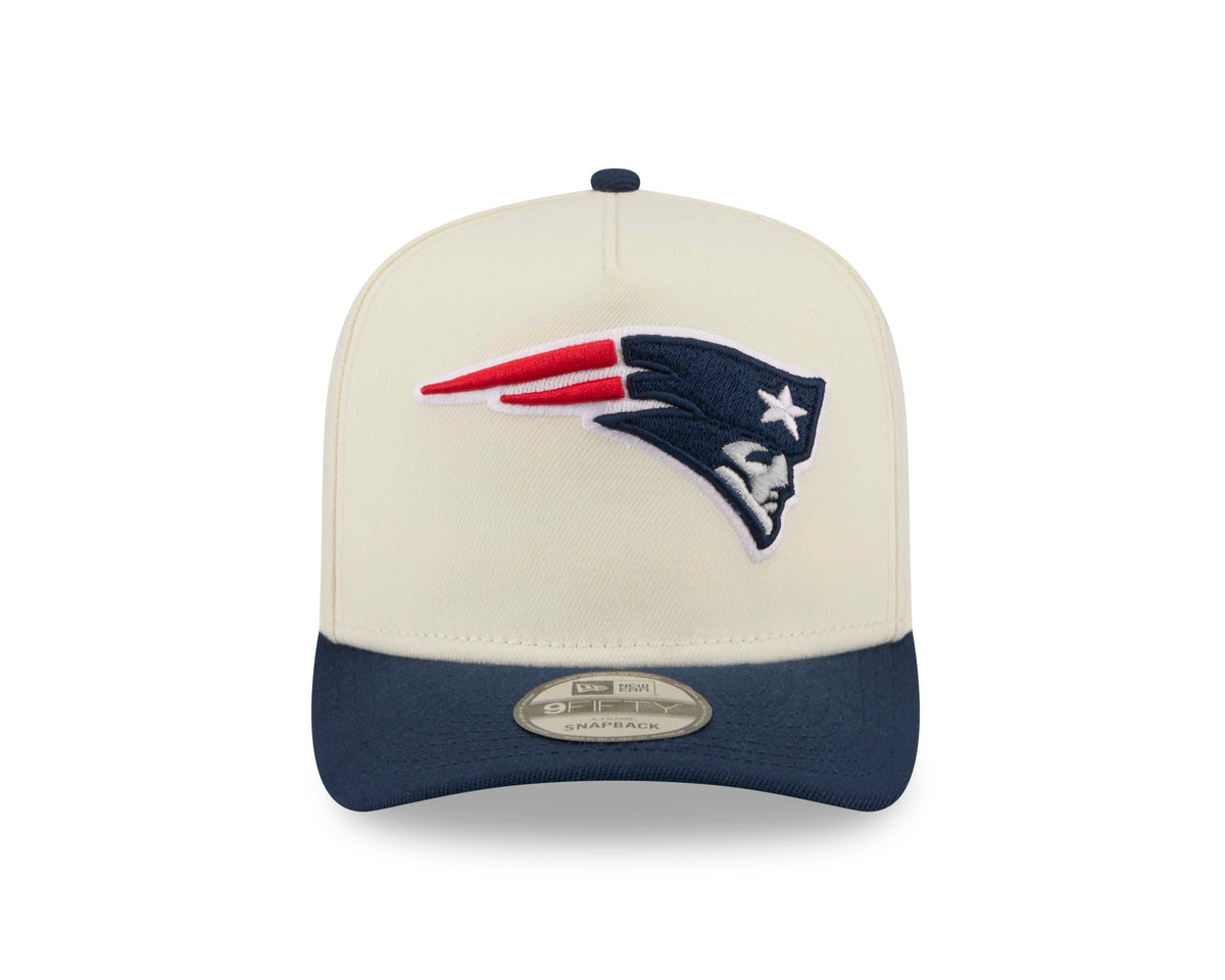 NFL New England Patriots New Era Rear Hit 9FIFTY A-Frame Snapback Hat- Cream