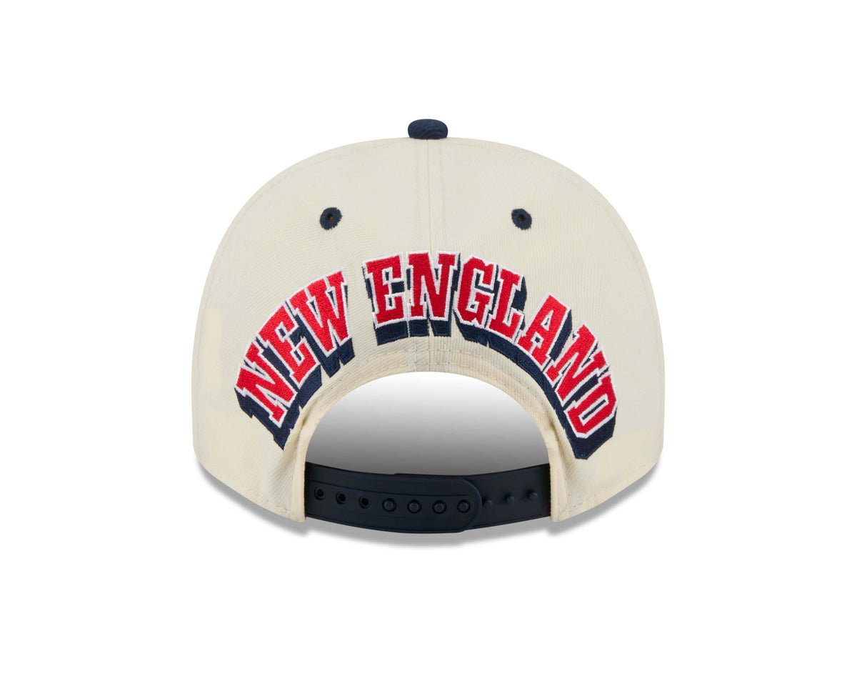 NFL New England Patriots New Era Rear Hit 9FIFTY A-Frame Snapback Hat- Cream