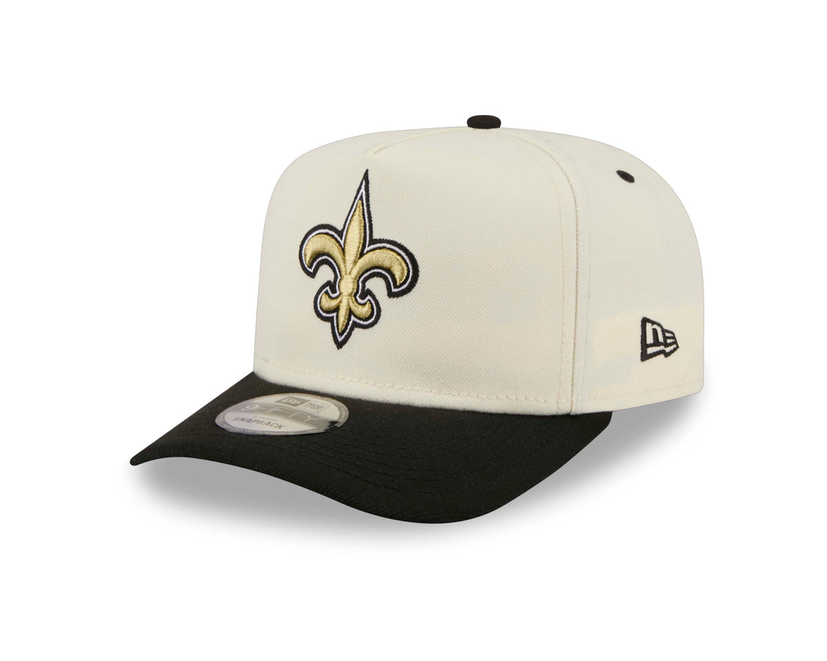 NFL New Orleans Saints New Era Rear Hit 9FIFTY A-Frame Snapback Hat- Cream
