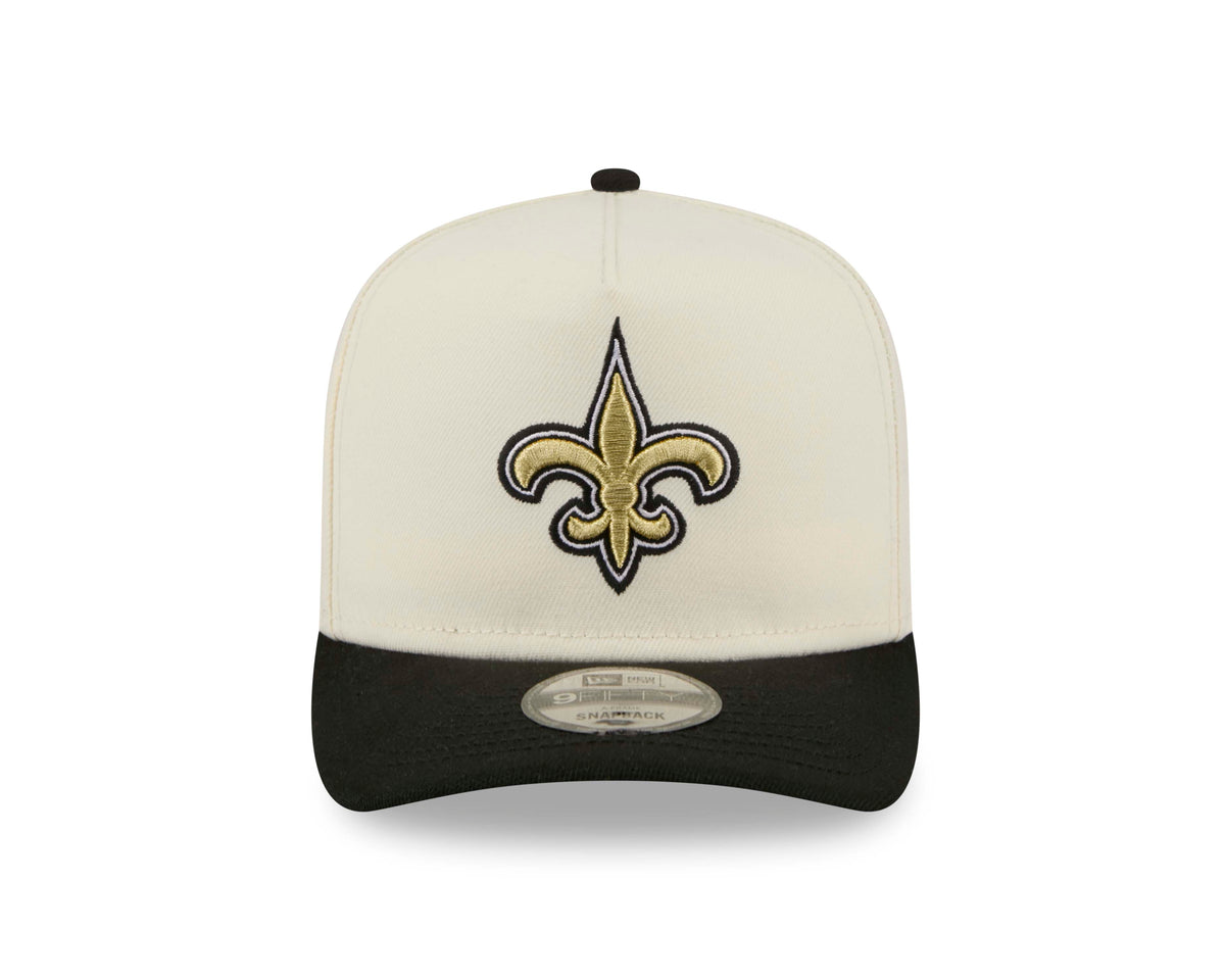 NFL New Orleans Saints New Era Rear Hit 9FIFTY A-Frame Snapback Hat- Cream