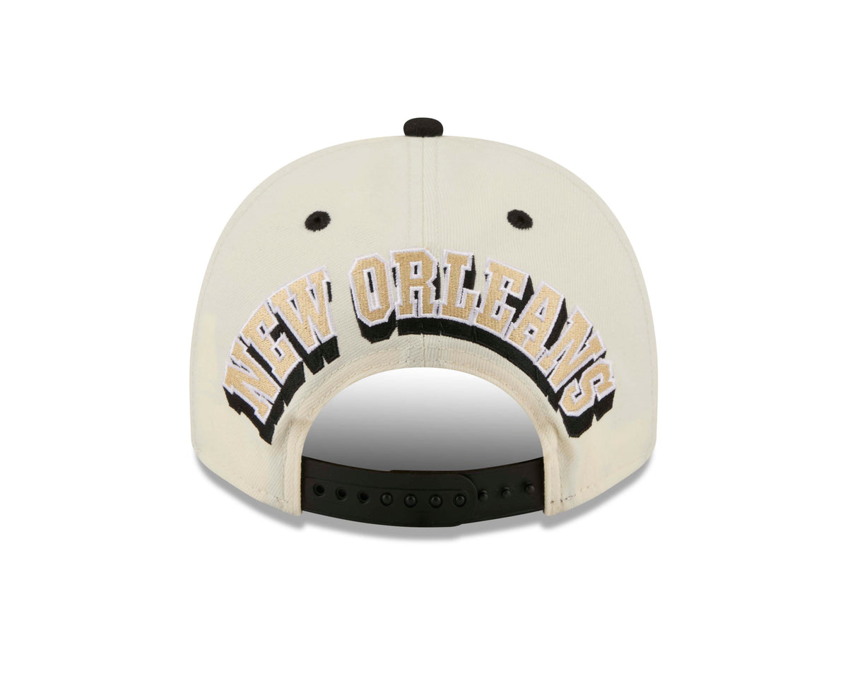 NFL New Orleans Saints New Era Rear Hit 9FIFTY A-Frame Snapback Hat- Cream