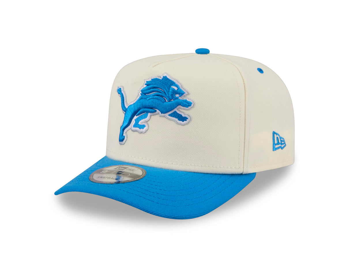 NFL Detroit Lions New Era Rear Hit 9FIFTY A-Frame Snapback Hat- Cream