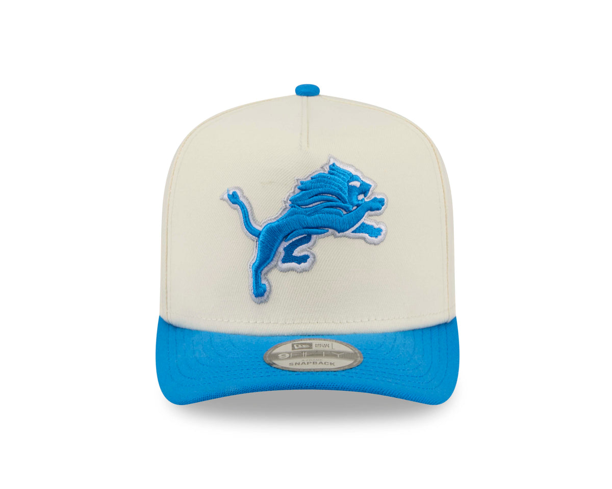 NFL Detroit Lions New Era Rear Hit 9FIFTY A-Frame Snapback Hat- Cream