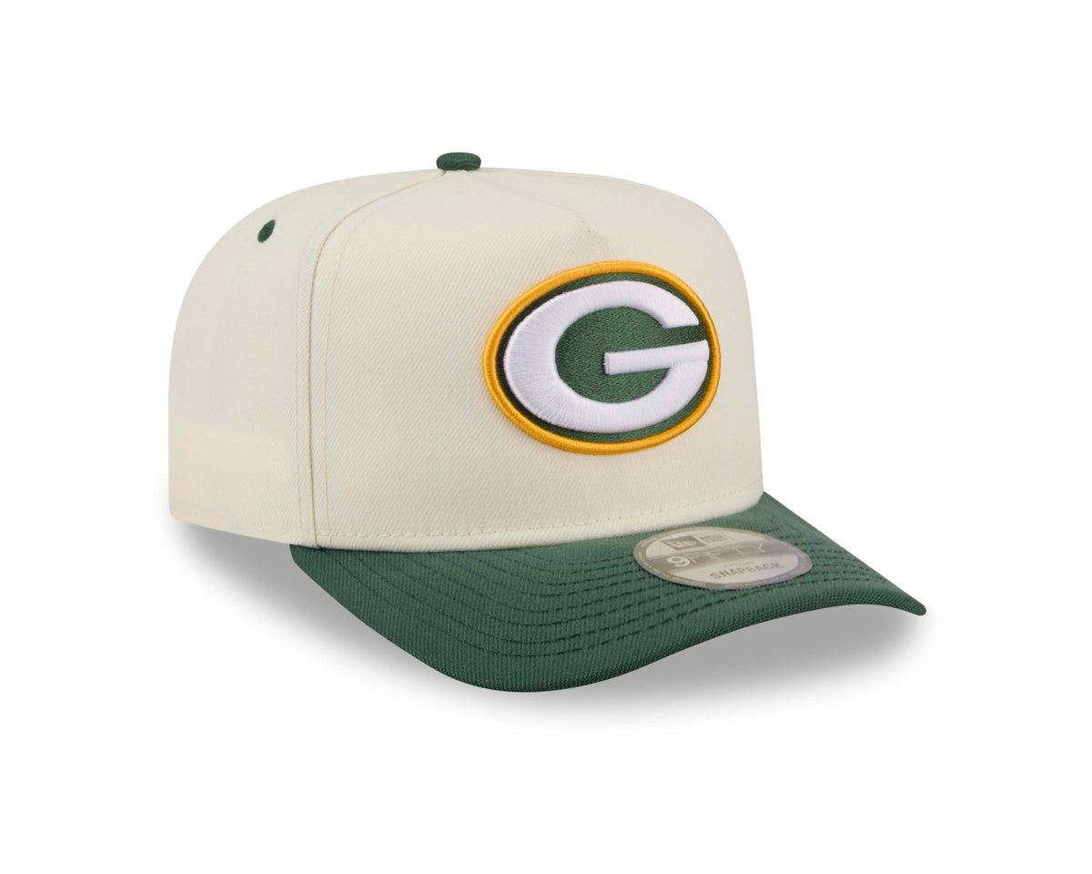 NFL Green Bay Packers New Era Rear Hit 9FIFTY A-Frame Snapback Hat- Cream