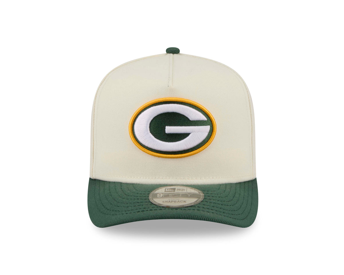 NFL Green Bay Packers New Era Rear Hit 9FIFTY A-Frame Snapback Hat- Cream