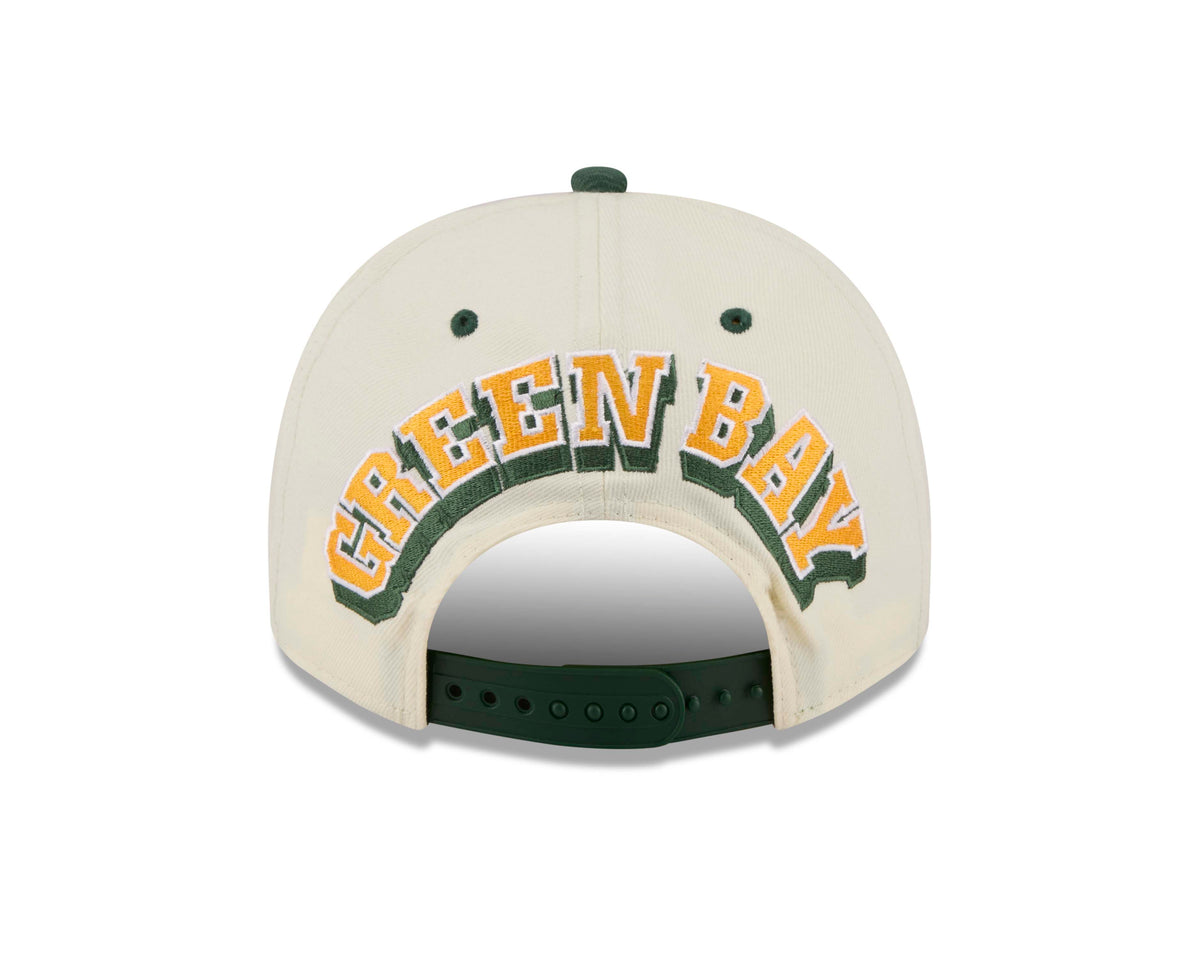 NFL Green Bay Packers New Era Rear Hit 9FIFTY A-Frame Snapback Hat- Cream
