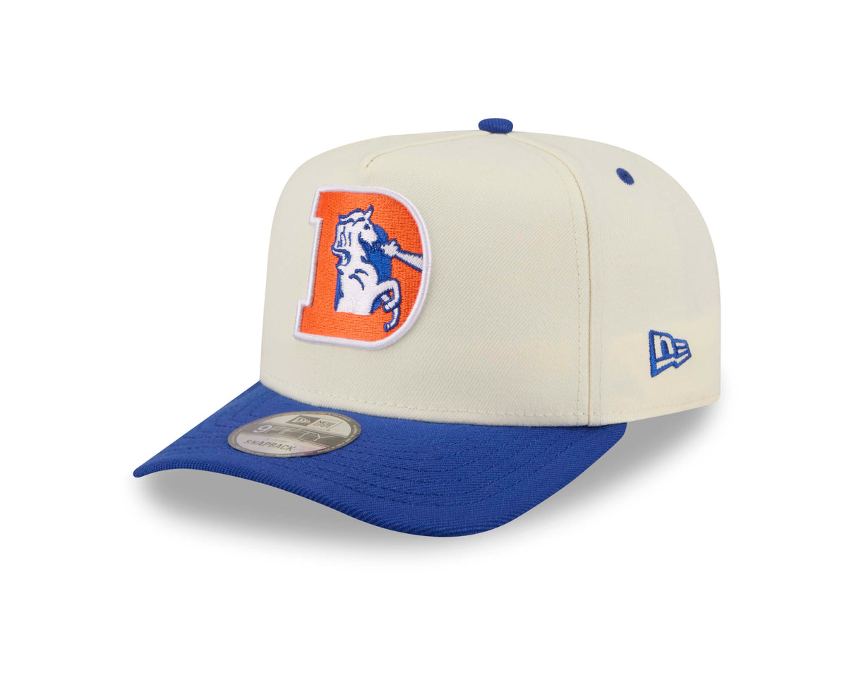 NFL Denver Broncos New Era Throwback Rear Hit 9FIFTY A-Frame Snapback Hat- Cream