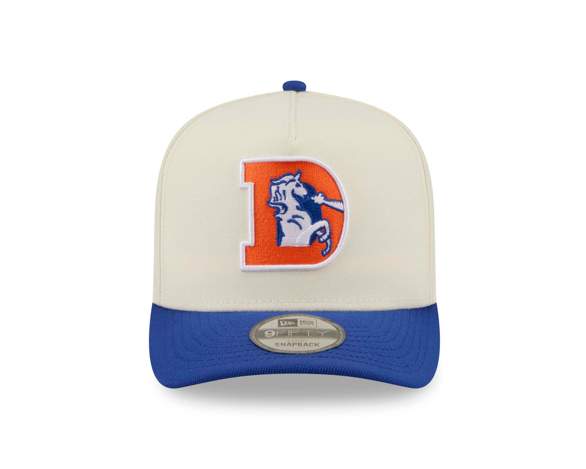 NFL Denver Broncos New Era Throwback Rear Hit 9FIFTY A-Frame Snapback Hat- Cream
