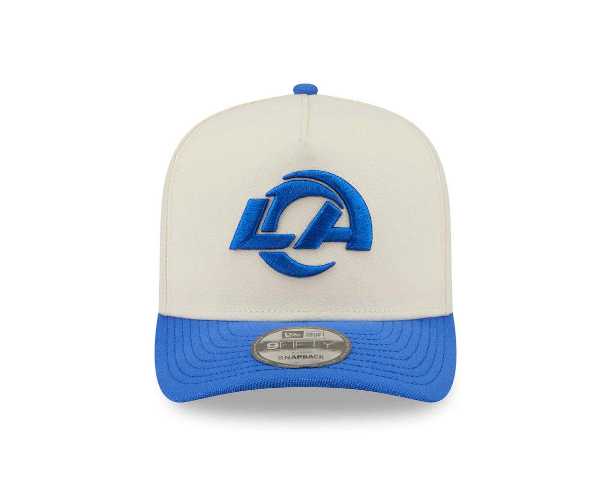 NFL Los Angeles Rams New Era Rear Hit 9FIFTY A-Frame Snapback Hat- Cream