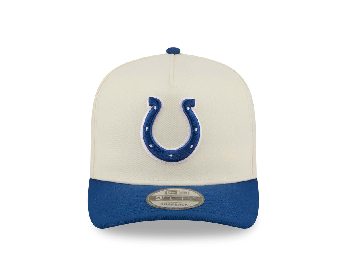 NFL Indianapolis Colts New Era Rear Hit 9FIFTY A-Frame Snapback Hat- Cream