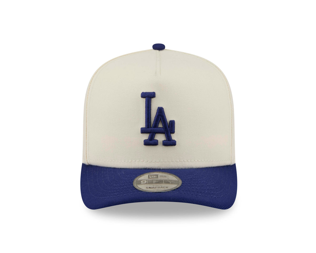 MLB Los Angeles Dodgers New Era Rear Hit 9FIFTY A-Frame Snapback Hat- Cream