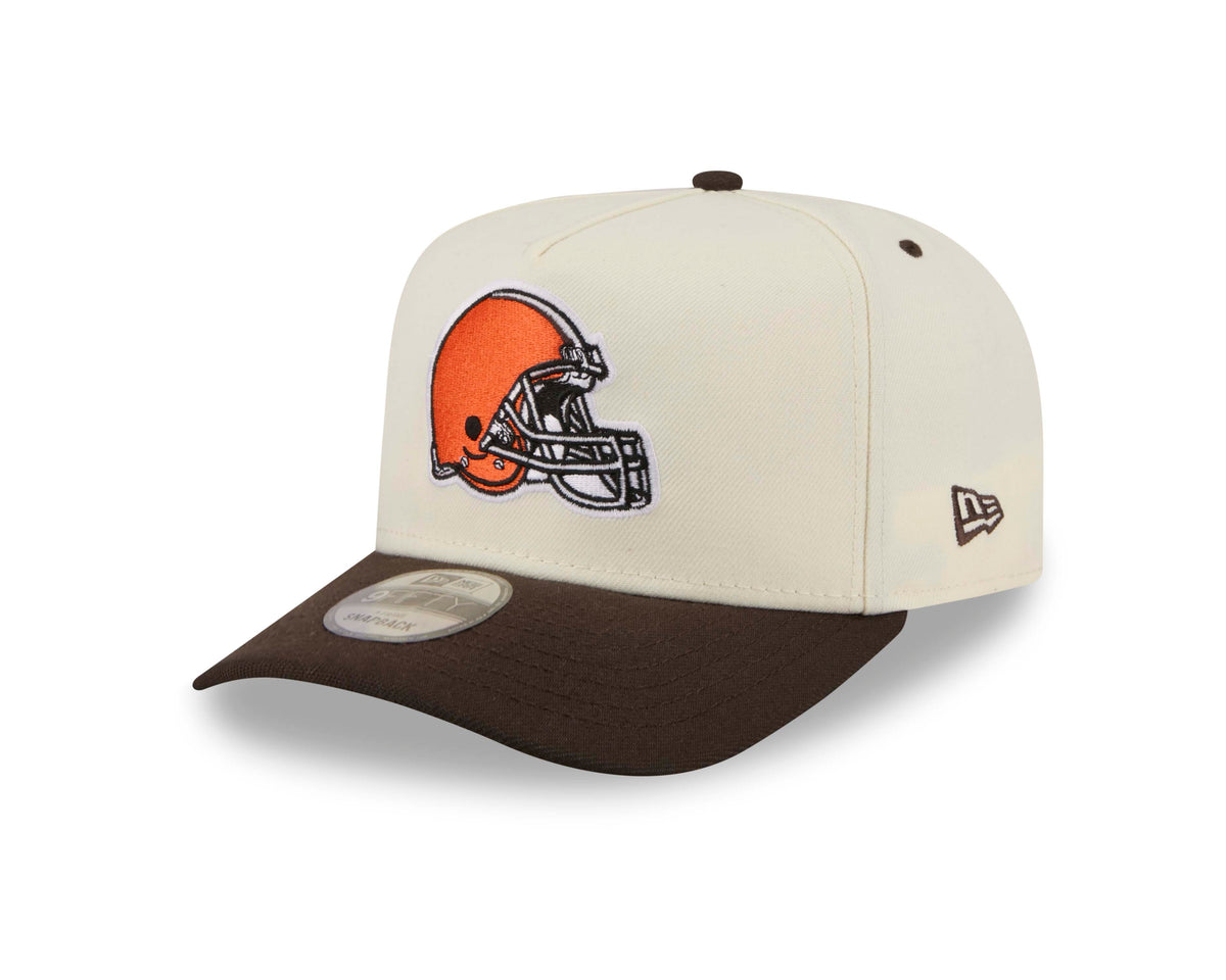 NFL Cleveland Browns New Era Rear Hit 9FIFTY A-Frame Snapback Hat- Cream
