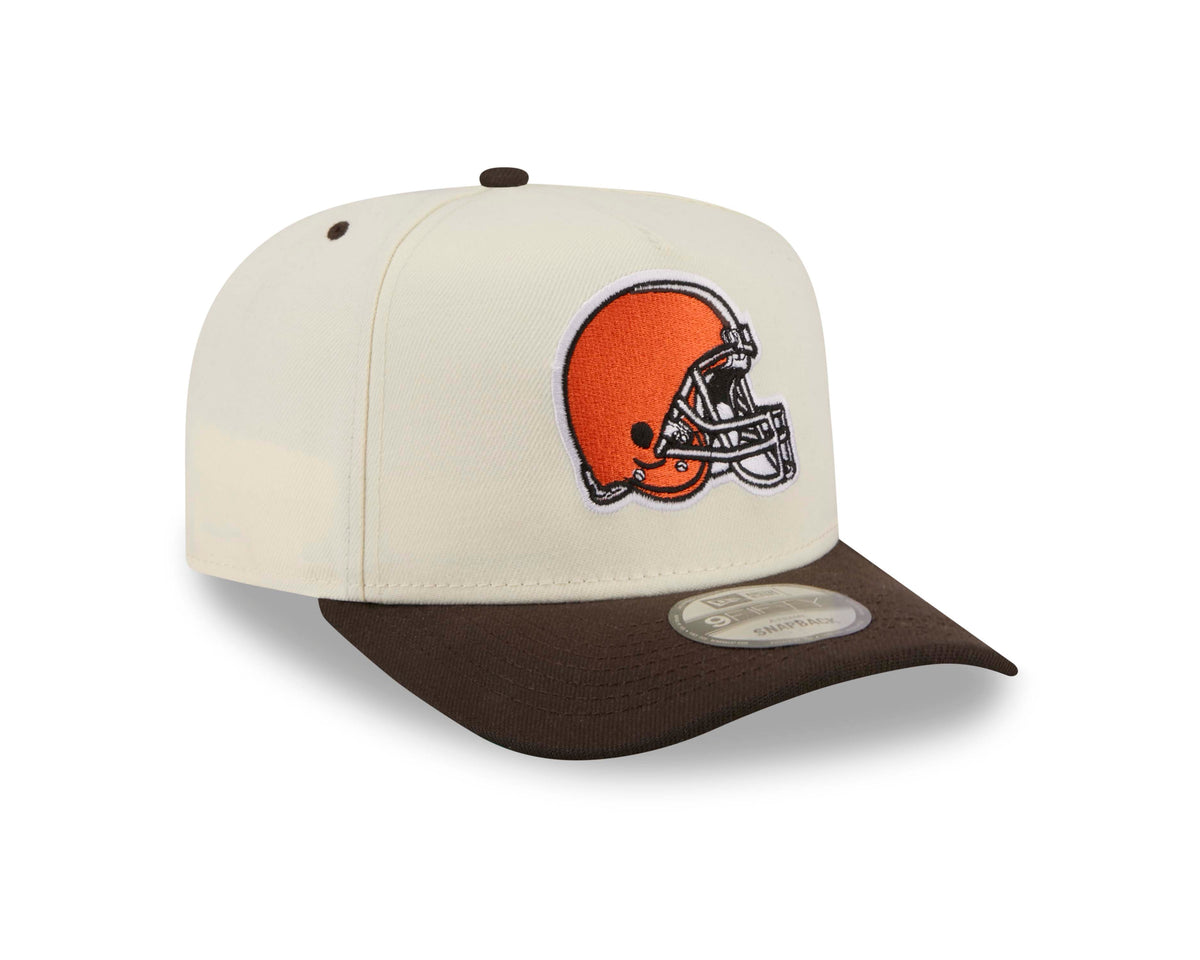 NFL Cleveland Browns New Era Rear Hit 9FIFTY A-Frame Snapback Hat- Cream