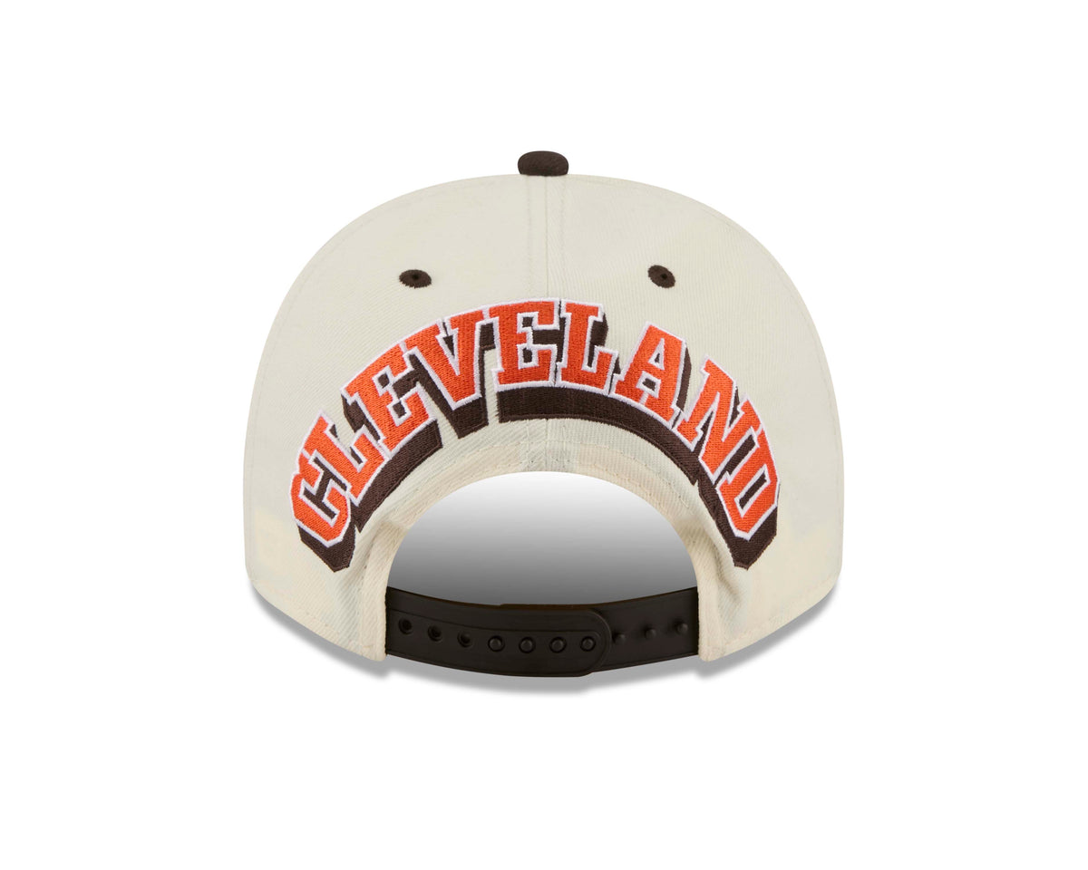 NFL Cleveland Browns New Era Rear Hit 9FIFTY A-Frame Snapback Hat- Cream