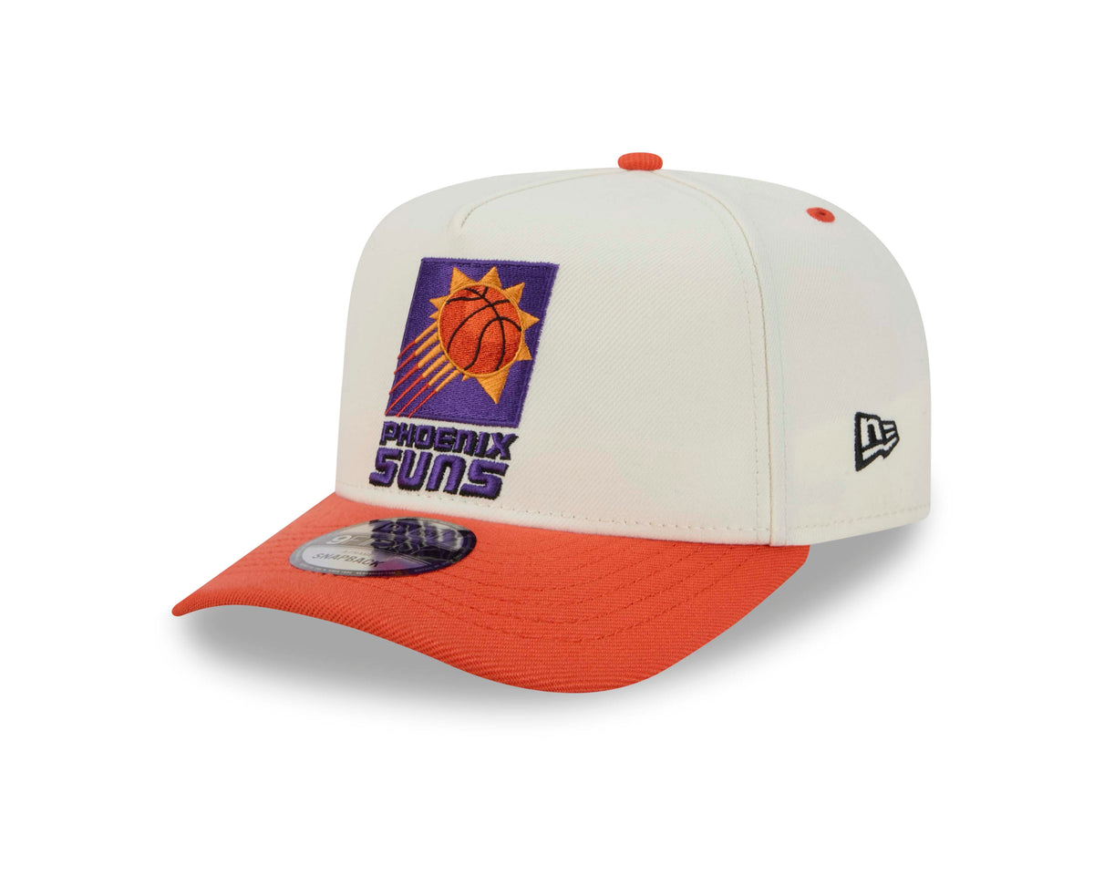 NBA Phoenix Suns New Era Hardwood Classic Rear Hit 9FIFTY A-Frame Snapback Hat- Cream