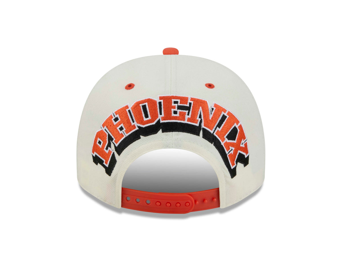 NBA Phoenix Suns New Era Hardwood Classic Rear Hit 9FIFTY A-Frame Snapback Hat- Cream