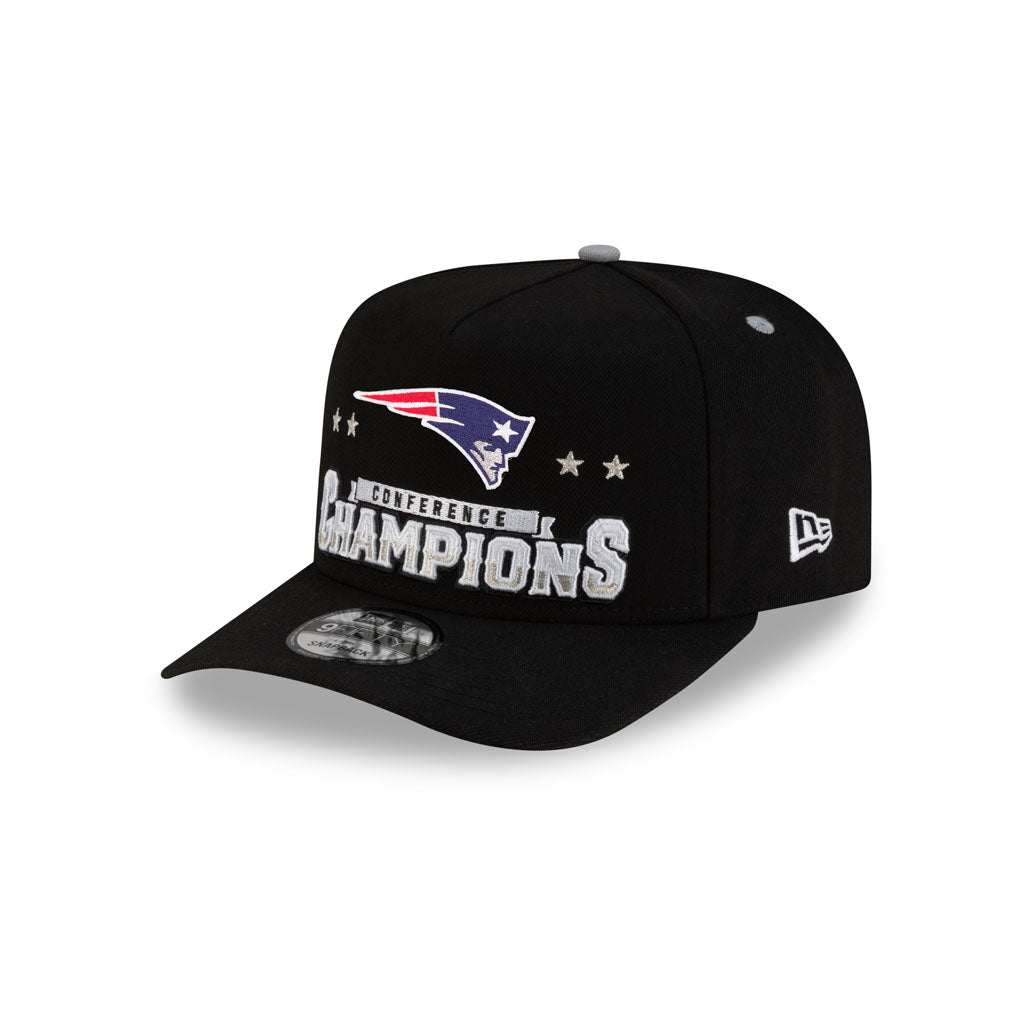 NFL New England Patriots New Era Super Bowl LX Conf Champ 9FIFTY A-Frame Hat - Black