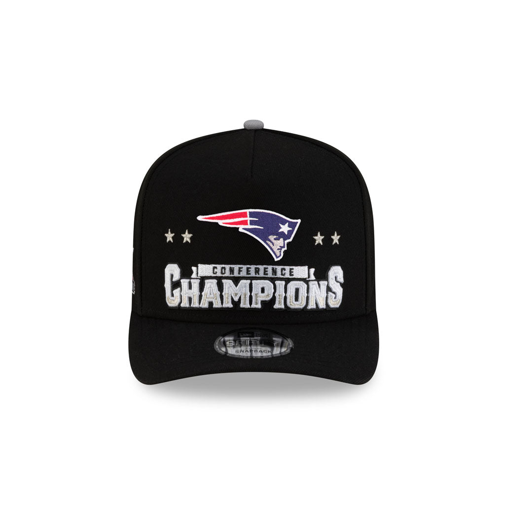 NFL New England Patriots New Era Super Bowl LX Conf Champ 9FIFTY A-Frame Hat - Black