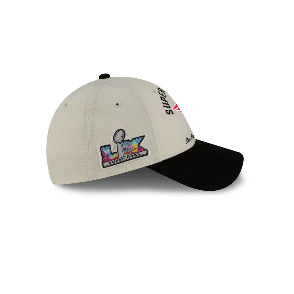 NFL New England Patriots New Era Super Bowl LX Participation 9FORTY Stretch Snap Hat - Cream