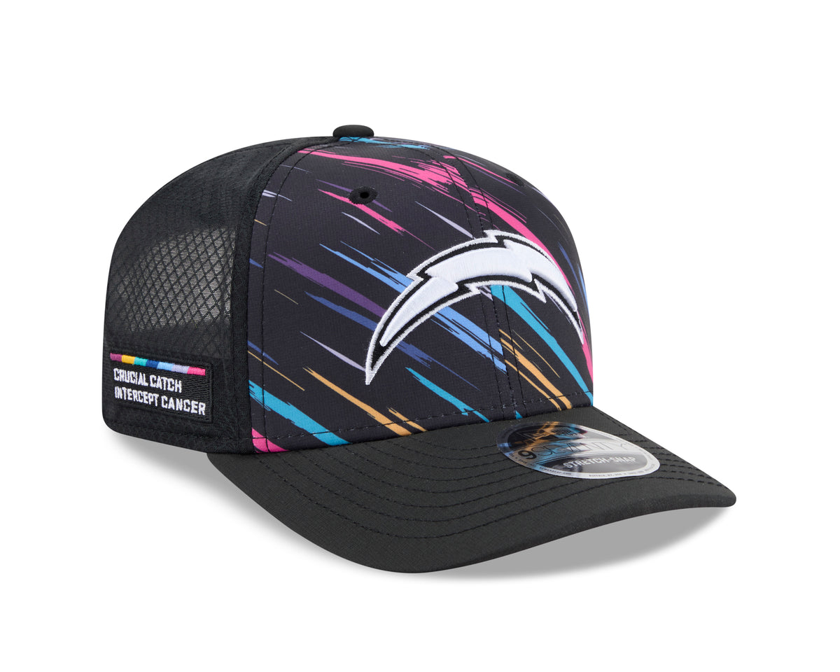 NFL Los Angeles Chargers New Era 2026 Crucial Catch 9SEVENTY Stretch-Snap Hat- Black