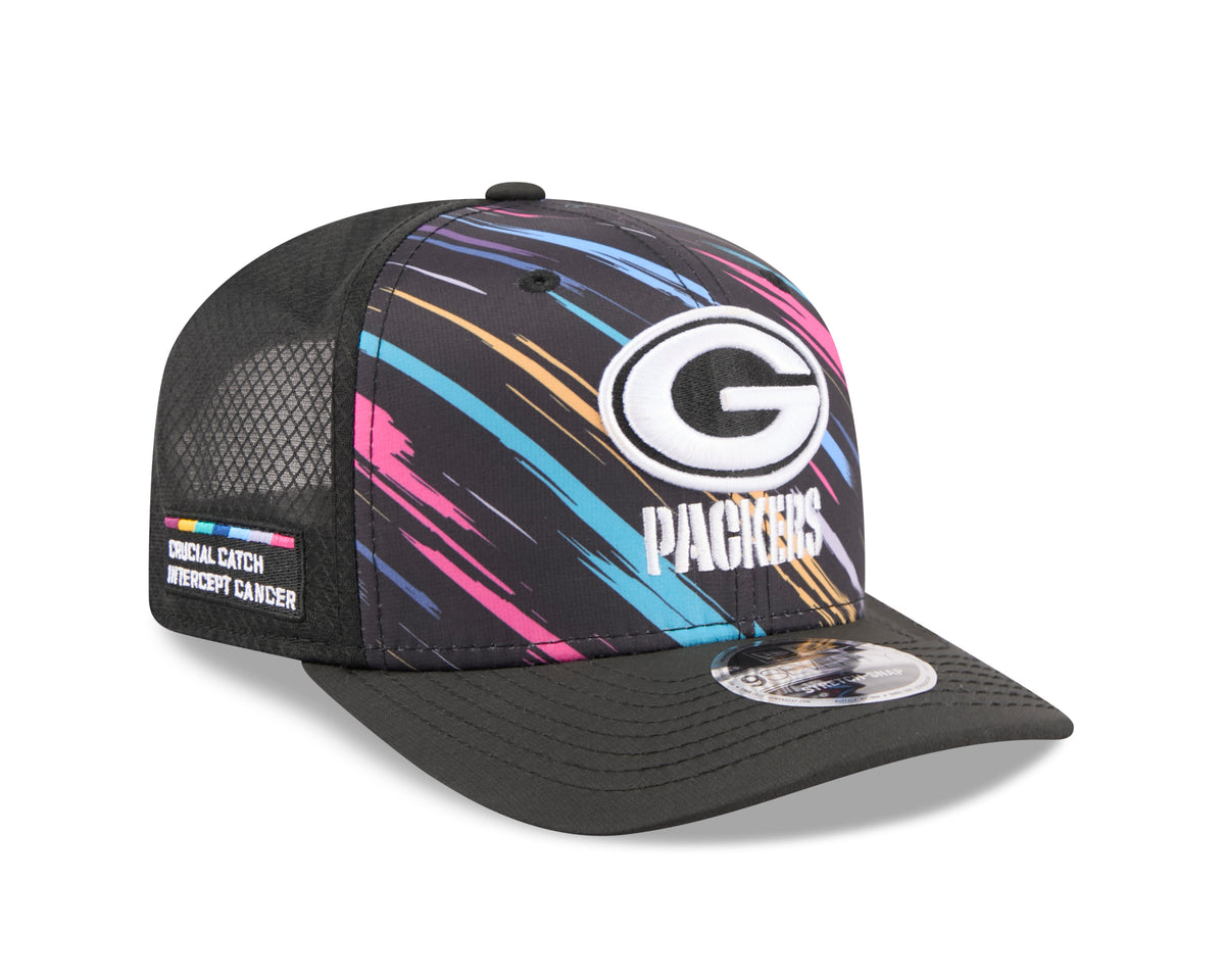 NFL Green Bay Packers New Era 2026 Crucial Catch 9SEVENTY Stretch-Snap Hat- Black