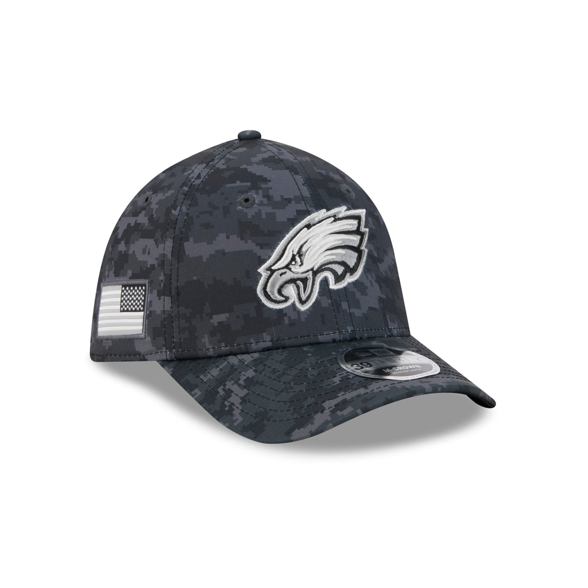 NFL Philadelphia Eagles New Era 2026 Salute to Service 39THIRTY Flex Fit Hat- Black