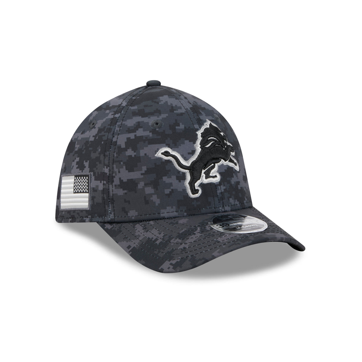 NFL Detroit Lions New Era 2026 Salute to Service 39THIRTY Flex Fit Hat- Black