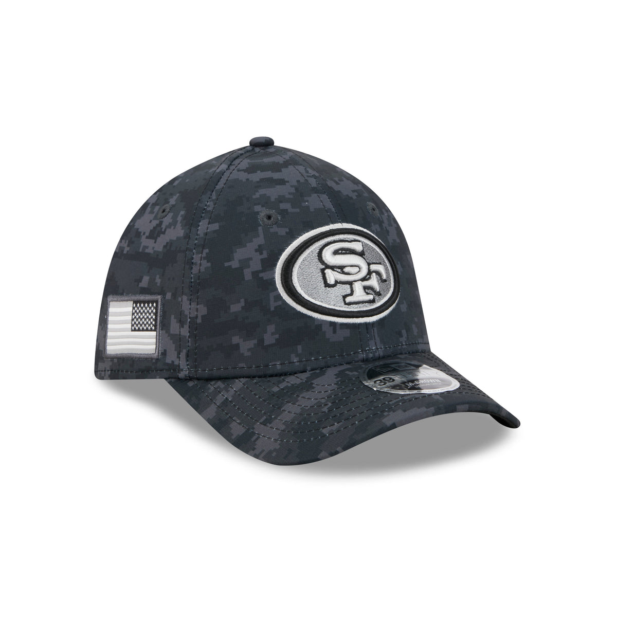 NFL San Francisco 49ers New Era 2026 Salute to Service 39THIRTY Flex Fit Hat- Black