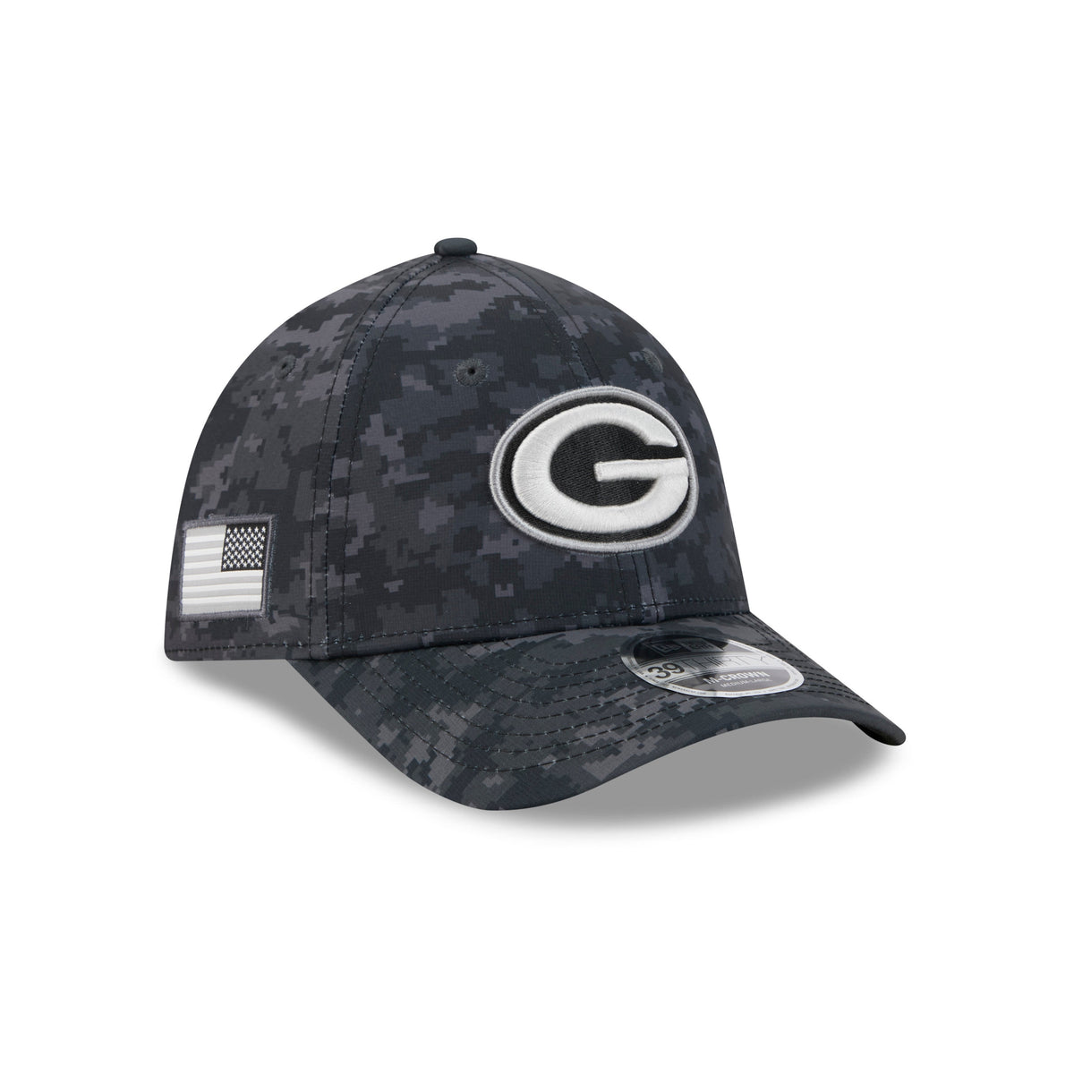 NFL Green Bay Packers New Era 2026 Salute to Service 39THIRTY Flex Fit Hat- Black
