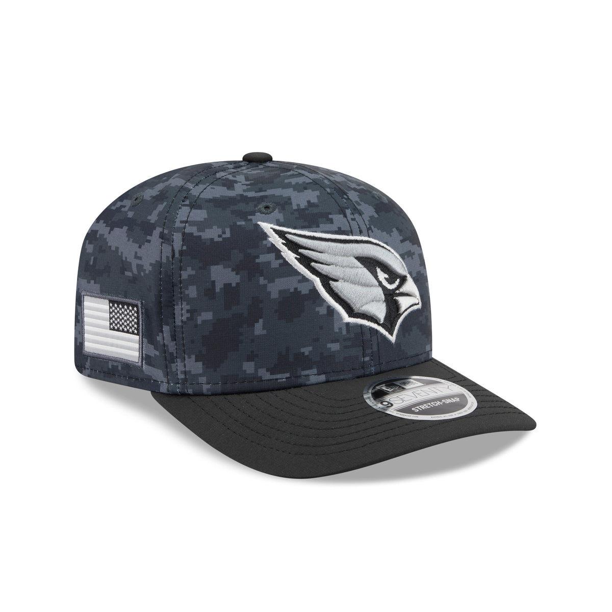 NFL Arizona Cardinals New Era 2026 Salute to Service 9SEVENTY Stretch-Snap Hat- Black