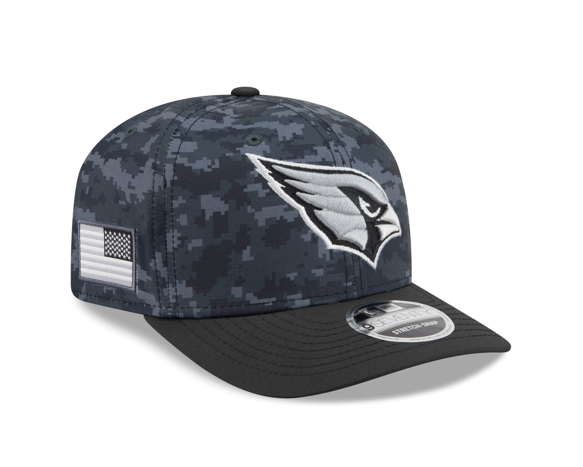 NFL Arizona Cardinals New Era 2026 Salute to Service 9SEVENTY Stretch-Snap Hat- Black