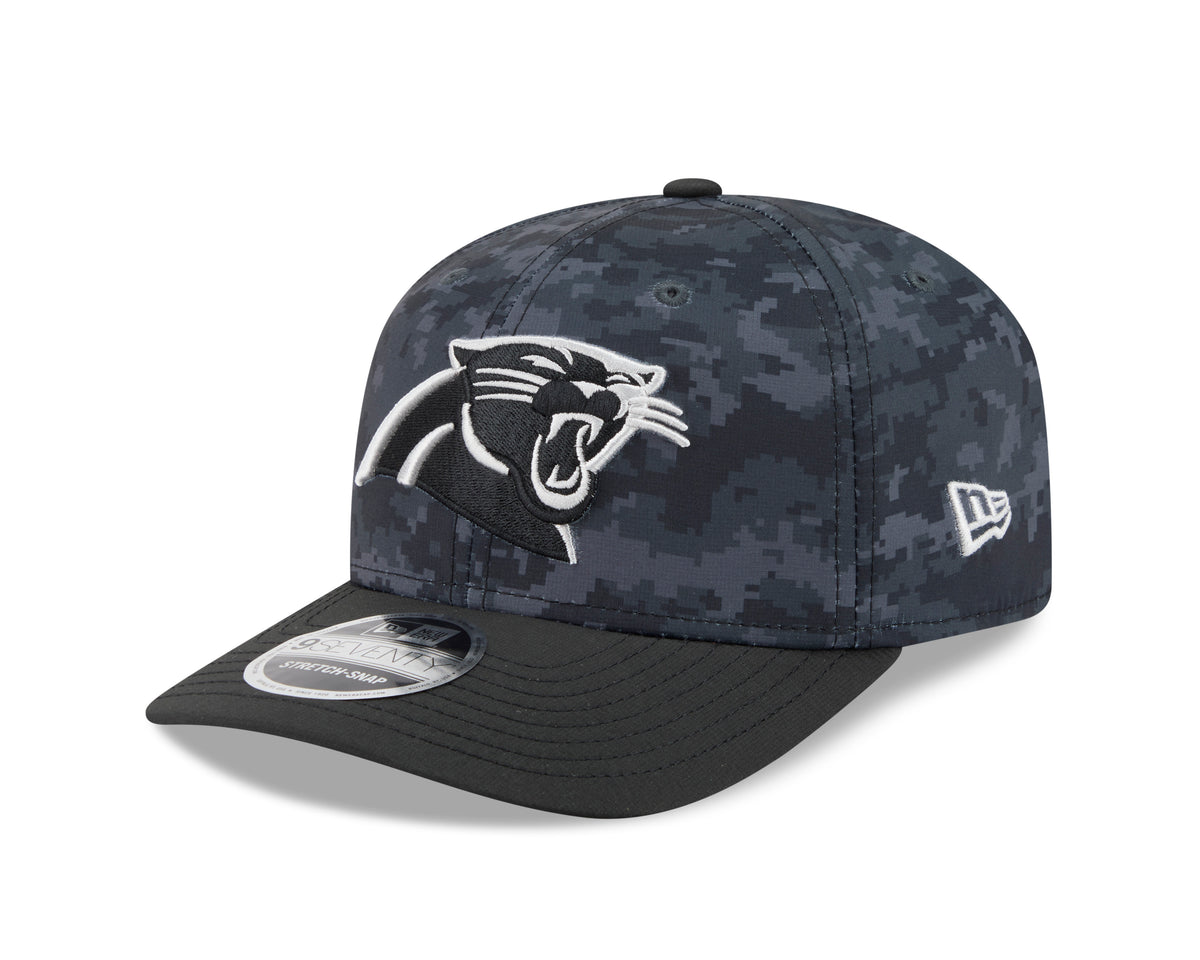 NFL Carolina Panthers New Era 2026 Salute to Service 9SEVENTY Stretch-Snap Hat- Black