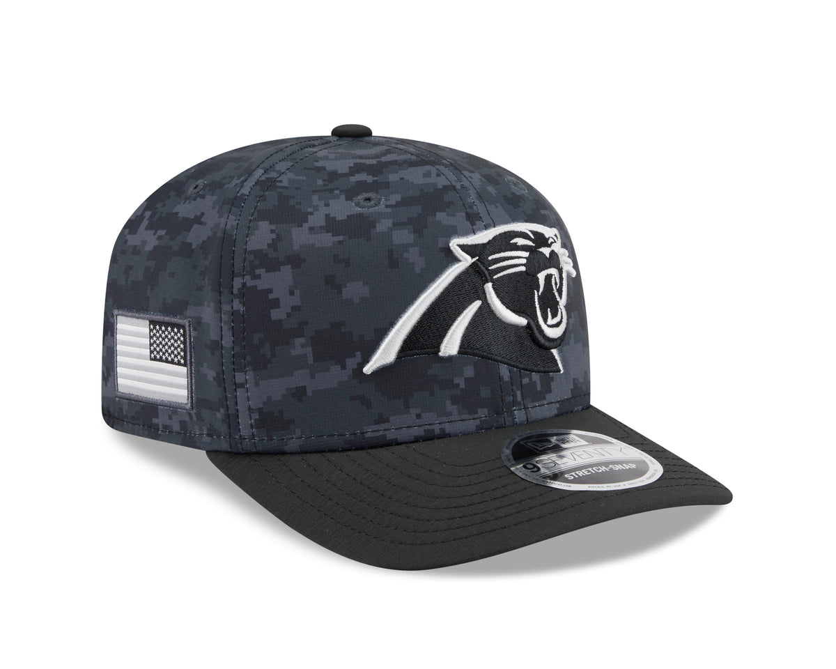 NFL Carolina Panthers New Era 2026 Salute to Service 9SEVENTY Stretch-Snap Hat- Black
