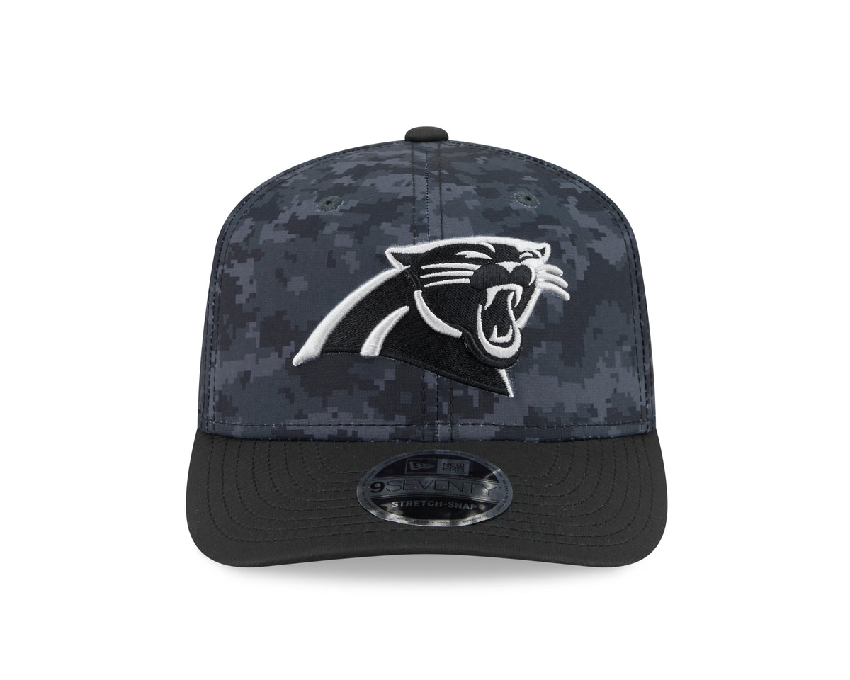 NFL Carolina Panthers New Era 2026 Salute to Service 9SEVENTY Stretch-Snap Hat- Black