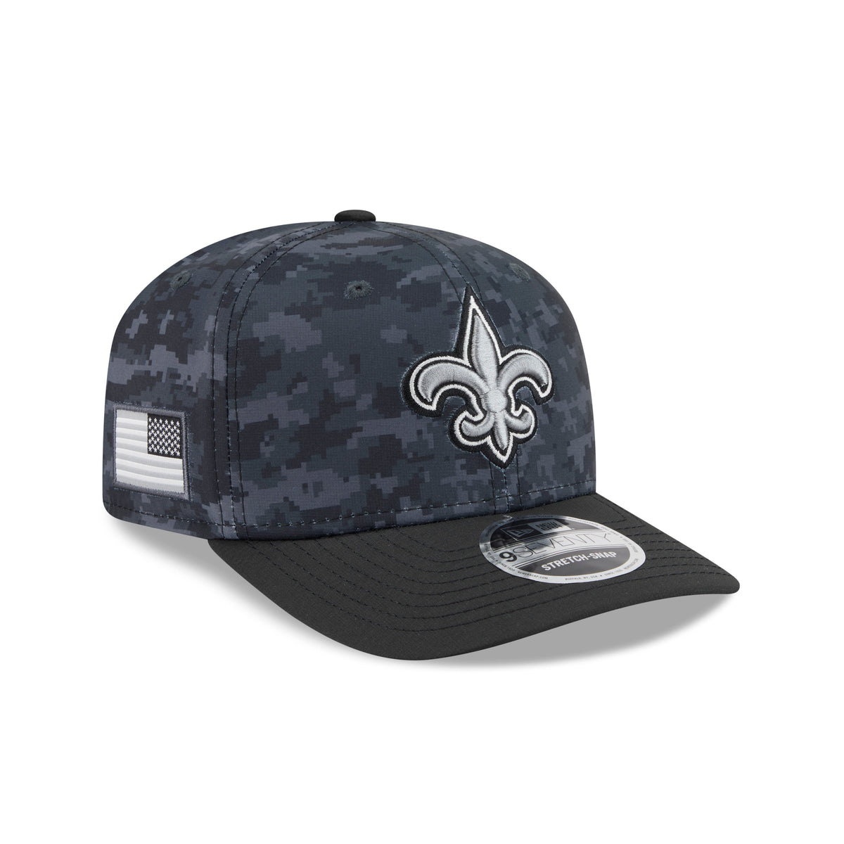 NFL New Orleans Saints New Era 2026 Salute to Service 9SEVENTY Stretch-Snap Hat- Black