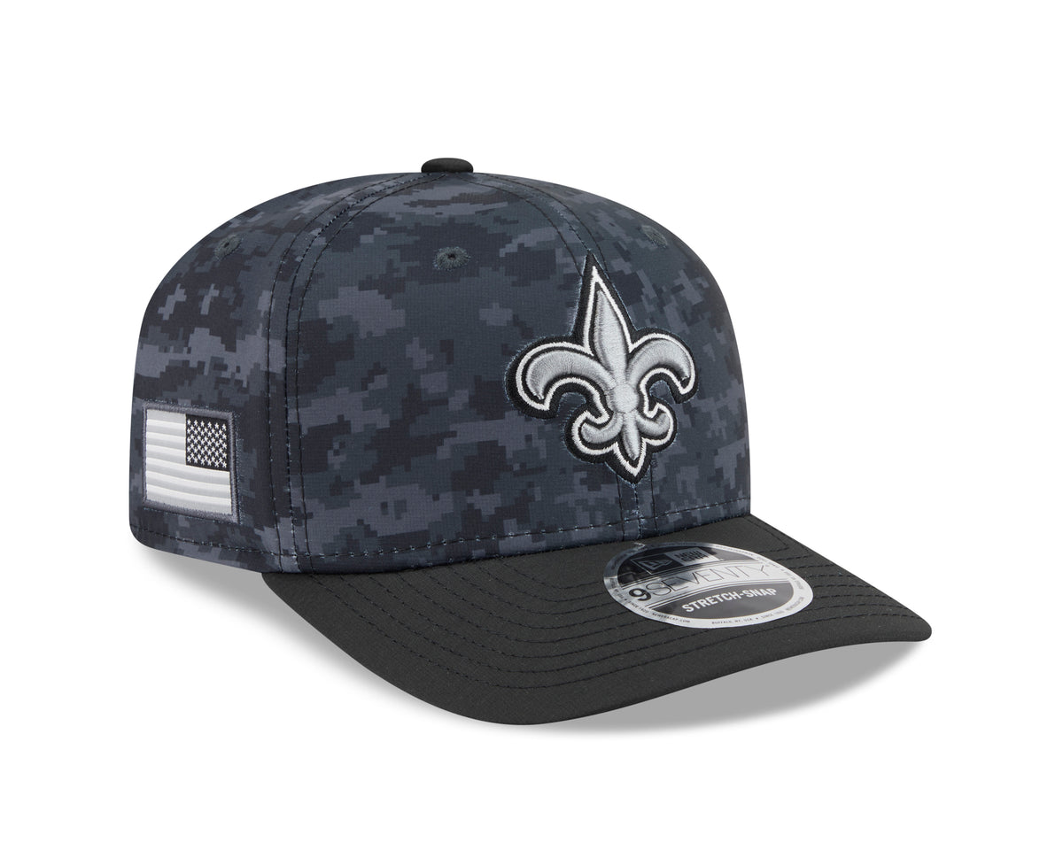 NFL New Orleans Saints New Era 2026 Salute to Service 9SEVENTY Stretch-Snap Hat- Black