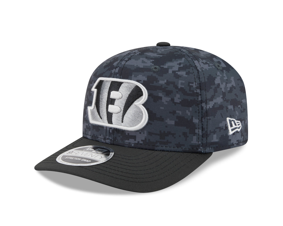 NFL Cincinnati Bengals New Era 2026 Salute to Service 9SEVENTY Stretch-Snap Hat- Black