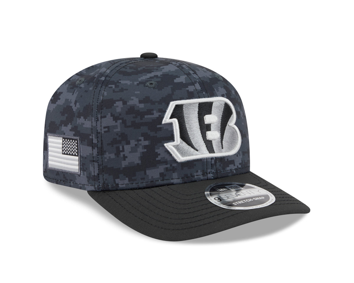 NFL Cincinnati Bengals New Era 2026 Salute to Service 9SEVENTY Stretch-Snap Hat- Black