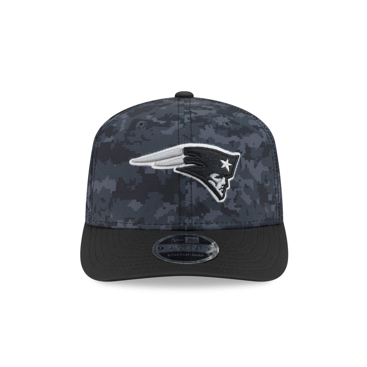 NFL New England Patriots New Era 2026 Salute to Service 9SEVENTY Stretch-Snap Hat- Black