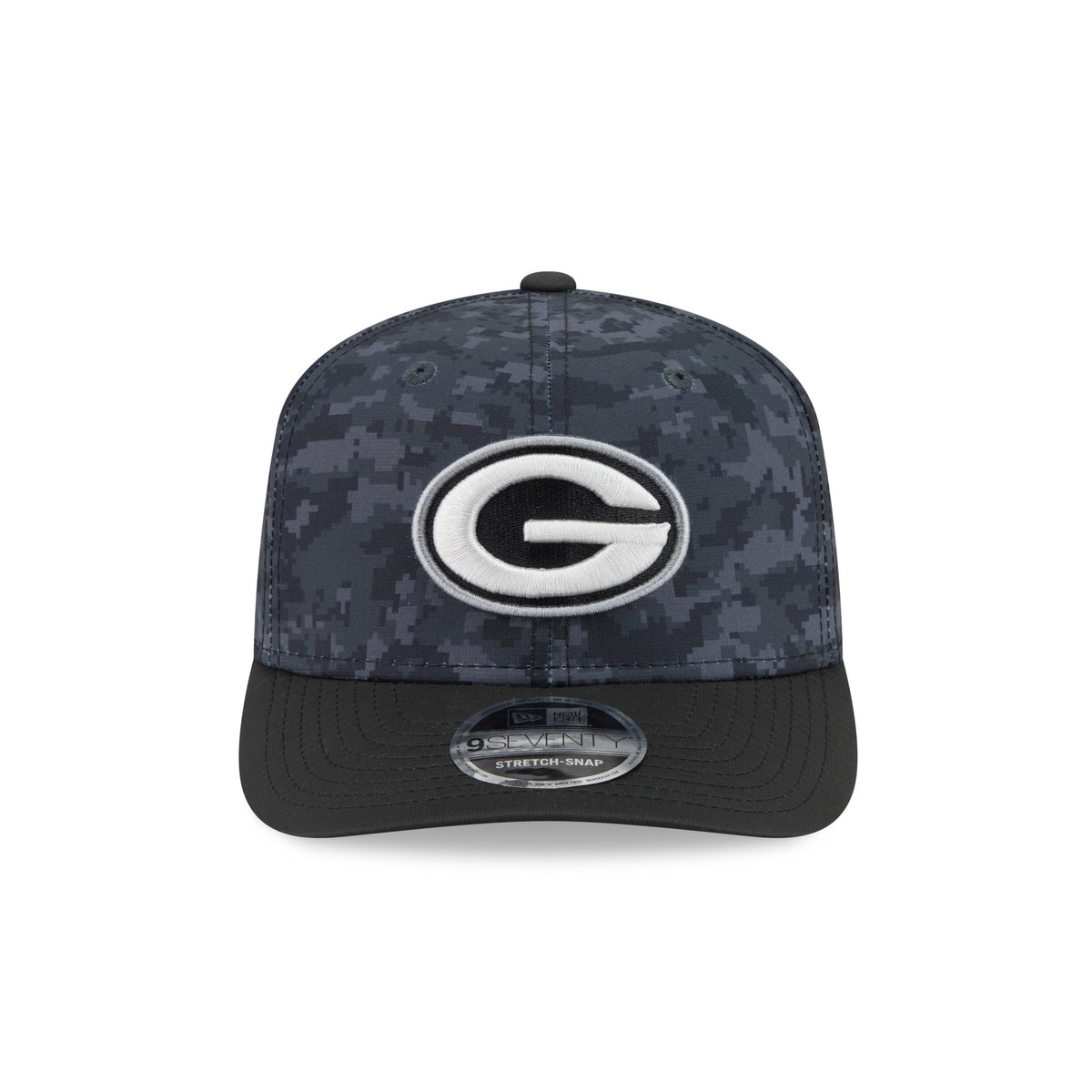 NFL Green Bay Packers New Era 2026 Salute to Service 9SEVENTY Stretch-Snap Hat- Black